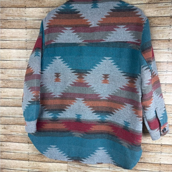 The Post Jacket Womens Medium Blue Southwestern Aztec Western Rodeo sz S/M - Picture 2 of 6